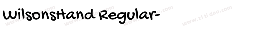 WilsonsHand Regular字体转换